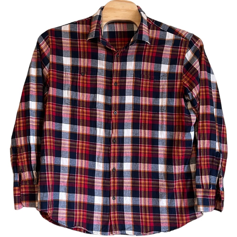 WindRiver Classic Fit Plaid Flannel Button Down Shirt Men’s XL 100% Cotton